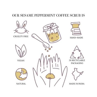 Essentia Extracts Sesame Peppermint Coffee Scrub 100 gm - Scrubs & Exfoliants