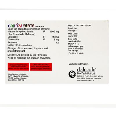 GMM V FORTE 3mg Tablet 10's - Diabetes-Ant