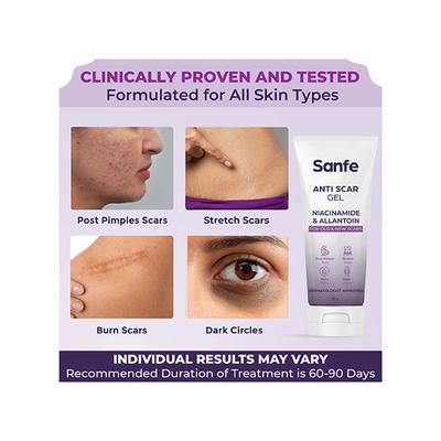 Sanfe Anti Scar Gel - Niacinamide & Allantoin 20 gm - Face Gels
