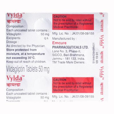 VYLDA 50mg Tablet 15's - Diabetes-Ant