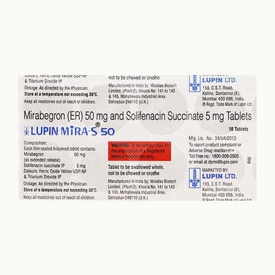LUPIN MIRA S 50 Tablet 10's - Bladder And Prostate Disorders-Dru