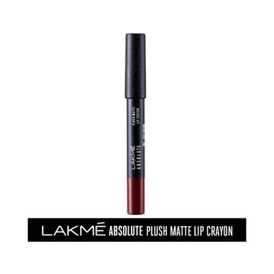 Lakme Absolute Plush Matte Lip Crayon 303 Foxy Brown 2.8 gm - Lipsticks