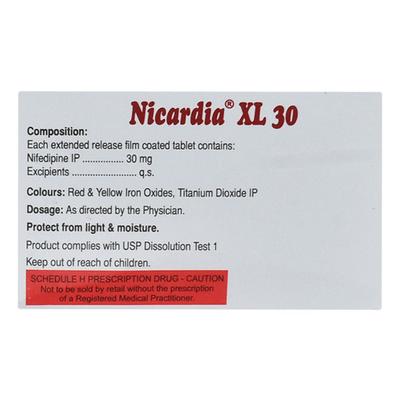 NICARDIA XL 30 Tablet 15's - Hypertension-Cal