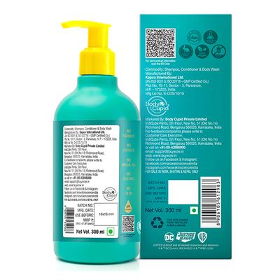 WOW Skin Science Kids 3 in 1 Wash - Shampoo + Conditioner + Body Wash - Ocean King Aquaman Edition 300 ml - Baby Body Wash