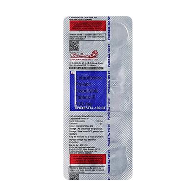 POXESTAL 100 DT Tablet 10's - Bacterial Infections-Cep