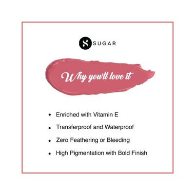 Sugar Cosmetics Smudge Me Not Liquid Mini Lipstick 37 Hot Apricot 1.1 ml - Liquid Lipsticks