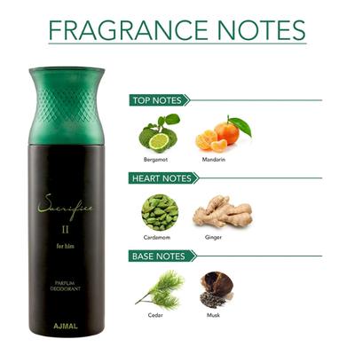 Ajmal Sacred Love & Sacrifice Ii & Sacrifice II Deodorant Spray - For Men & Women (Pack Of 3) 200 ml - Perfumes (Edt/Edp)