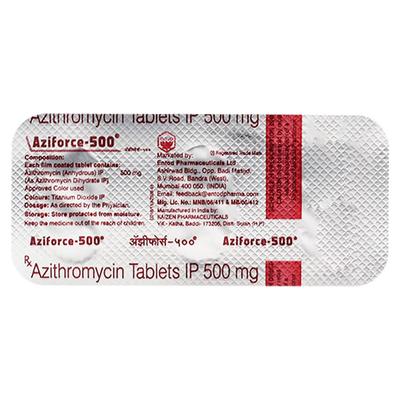 AZIFORCE 500mg Tablet 3's - Bacterial Infections-Mac