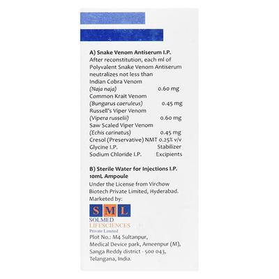 ANTI SNAKE VENOM Injection 10ml - Vaccines