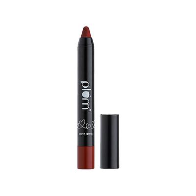 Plum Twist & Go Matte Lipstick Ceramides + Hyaluronic Acid Airbrushed Finish Long Lasting 100% Vegan & Cruelty-Free The Brown Legacy - 140 (Chocolate Burgundy) 1.8 gm - Lip Crayons