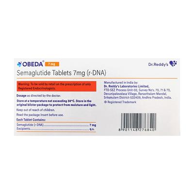 OBEDA 7mg Tablet 10's - Diabetes-Ant