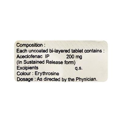 Topnac SR 200mg Tablet 10'S - Pain relief-Nsa