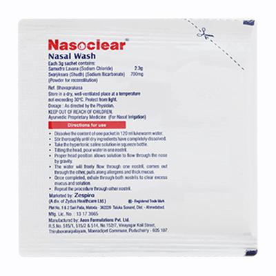 NASOCLEAR Nasal Wash 3gm - Nasal Congestion-Nas