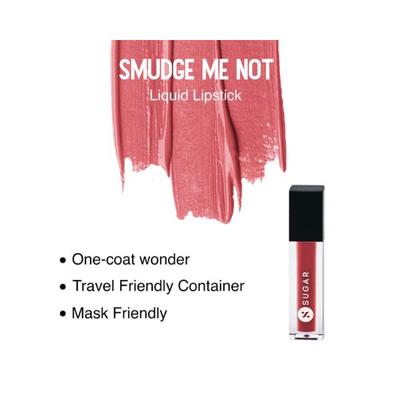 Sugar Cosmetics Smudge Me Not Liquid Mini Lipstick 44 Preach Peach 1.1 ml - Liquid Lipsticks