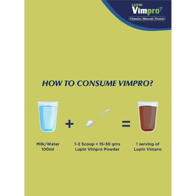 Lupin Vimpro Protein Powder - Vanilla Flavour 400 gm - Protein Drink