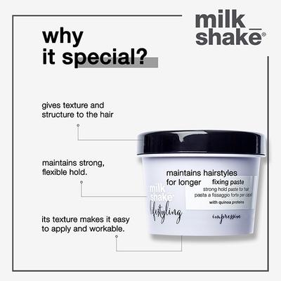 milk shake Lifestyling Fixing Paste 100 ml - Hair Gels & Waxes
