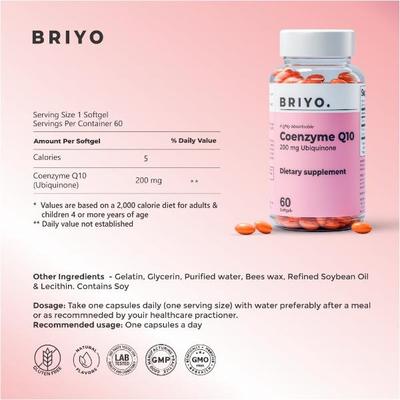 Briyo Coenzyme Q10 200 mg Softgel 60's - Co-Q