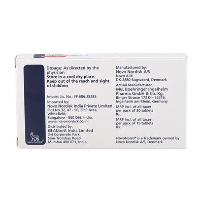 Novonorm 2mg Tablet 15'S - Diabetes-Ant