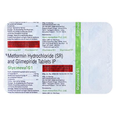 GLYCINOVA G 1mg Tablet 10's - Diabetes-Ant