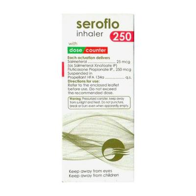 SEROFLO 250 WITH DOSE COUNTER 120md Inhaler 7.2g - Asthma/COPD-Ast
