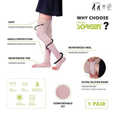 Sorgen Classique Medical Compression Stockings Class 2 Thigh Length - Large 1's - Knee/Leg Supports