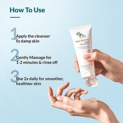 Fixderma Non Drying Cleanser, Gentle, Pore-Refining, Soap Free For Dry & Sensitive Skin (60gm ) - Face Wash & Cleansers