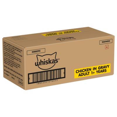 Whiskas Adult Chicken in Gravy (Pack of 80gm x 56) 4480 g - Petfood