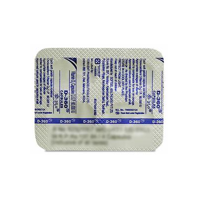 D 360 60000IU Capsule 4'S - Supplements-Vit