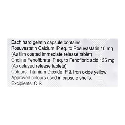 Arvast CF 10mg Capsule 10'S - High Cholesterol-Dys