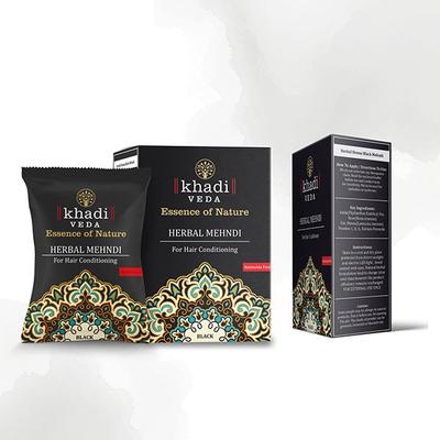 Khadi Veda Herbal Mehndi for Hair Conditioner - Black 100 gm - Henna