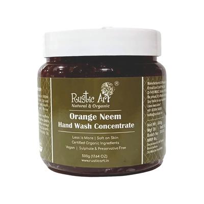 Rustic Art Organic Orange Neem Hand Wash Concentrate (DIY Refill pack) 500 gm - Hand Wash & Soaps