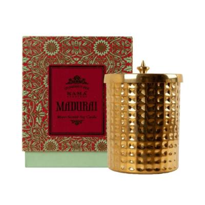 Kama Ayurveda Madurai Candle With Brass Holder 565 gm - Air Fresheners