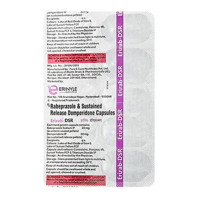 ERIRAB DSR Capsule 10's - Ulcer/Reflux/Flatulence-Aaa