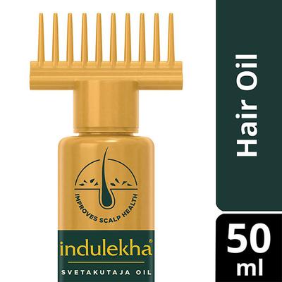 Indulekha Svetakutaja Oil Ayurvedic Medicinal Oil For Dandruff Treatment 100% Ayurvedic Oil 50 ml - Hair Oils
