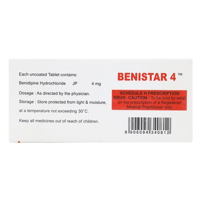BENISTAR 4mg Tablet 10's - Hypertension-Cal