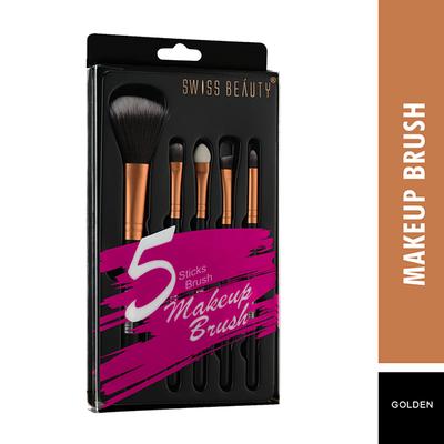 Swiss Beauty Makeup Brush Set of 5 - Gold 1's - Face Brush