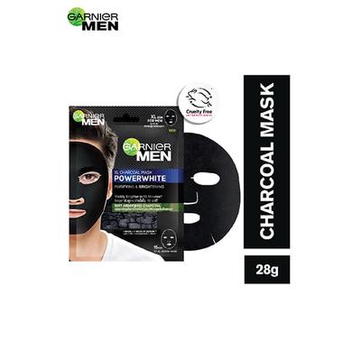 Garnier Men PowerWhite XL Charcoal Mask 28 gm - Hair Masks & Packs