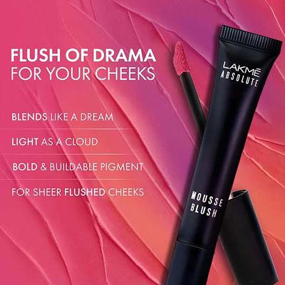 Lakme Absolute Sheer Cheek Mousse Pinkberry 6 ml - Blushes