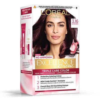 L'Oreal Paris Excellence Creme Hair Color, 3.16 Burgundy 172 Gm - Crème