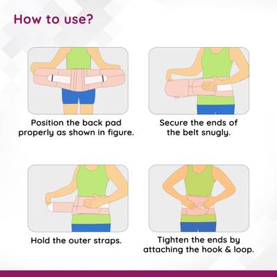 Flamingo Lumbar Sacro Belt - Beige (OC - 2001) (L) - Supports And Braces