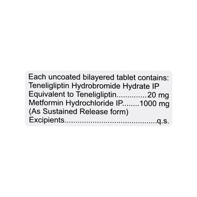 Tegliptin M 1000Mg Tablet 15's - Diabetes-Ant