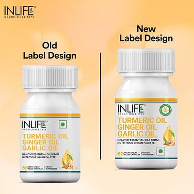 INLIFE Turmeric Ginger & Garlic Oil Veg Capsule 60's - Vitamin C