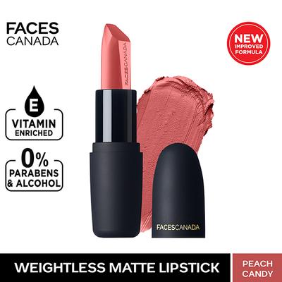 Faces Canada Weightless Matte Lipstick - Peach Candy 14 (Pink), 4.5gm - Lipsticks