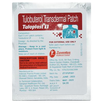 Tuloplast 1 Transdermal Patch 1'S - Asthma/COPD-Ast
