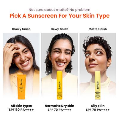 Foxtale SPF 70 Gel-Cream Sunscreen for Oily Skin with PA ++++ & Niacinamide 50ml - Face Sunscreen