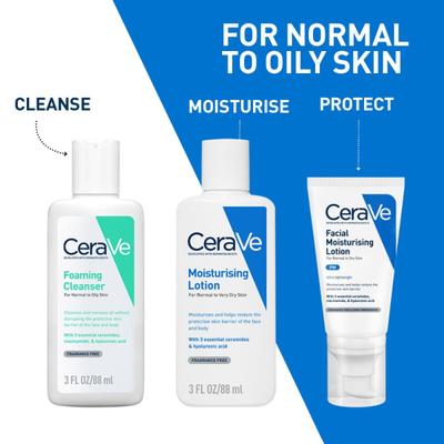 CeraVe Foaming Cleanser For Normal To Oily Skin 88 ml - Face Wash & Cleansers