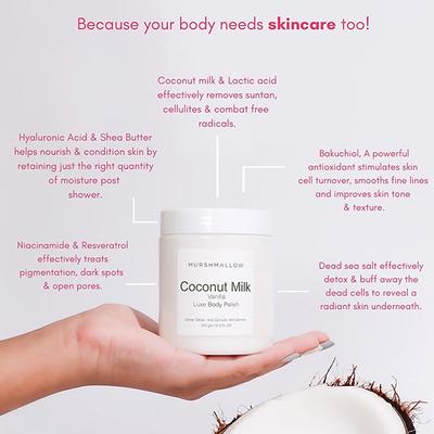 Murshmallow Rose & Coconut Milk Body Polish 350 gm - Scrubs & Exfoliants