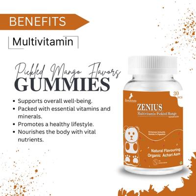 Zenius Multivitamin Pickled Mango Gummies 30's - Multi-Vitamins
