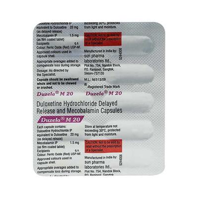 Duzela M 20mg Capsule 10'S - Neuropathic Pain-Dru