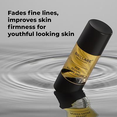 Brillare Professional Age Revival Power Drops Natural Face Serum Aragn Oil, Rose and Bakuchioil 15 ml - Face Serum